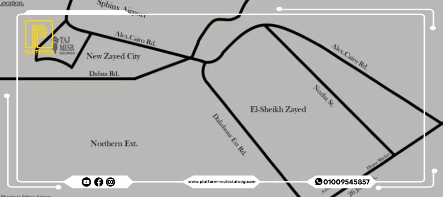 موقع كمبوند دي جويا زايد الجديدة De Joya Residence New Zayed