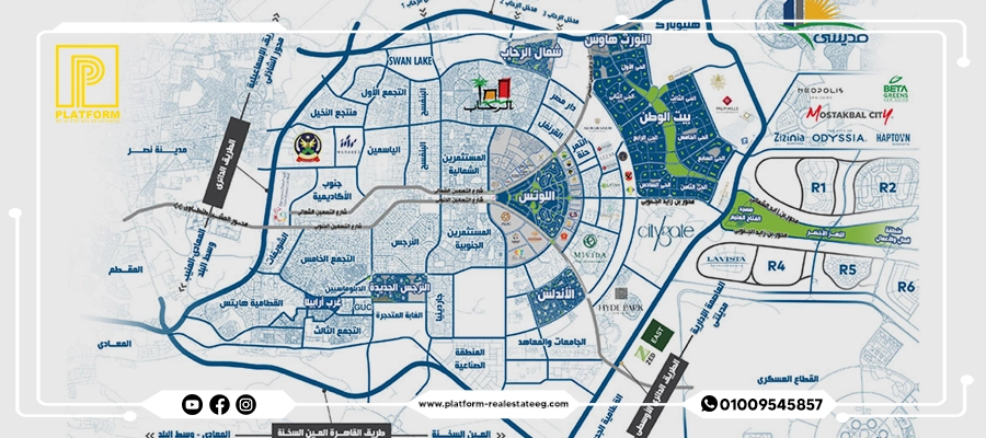 خريطة القاهرة الجديدة New Cairo Map