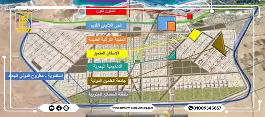 خريطة مدينة العلمين الجديدة New Alamein City Location