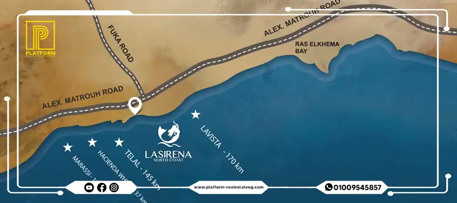 موقع قرية لاسيرينا الساحل الشمالي Lasirena North Coast