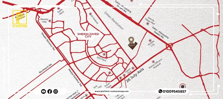 موقع كمبوند اليسيوم الشيخ زايد Compound Elysium Sheikh Zayed