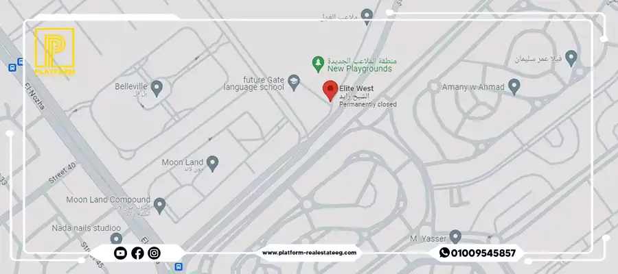 موقع كمبوند ايليت ويست الشيخ زايد Compound Elite west Sheikh Zayed