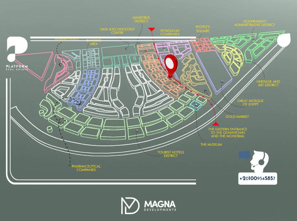 خريطة موقع مول ماجنا العاصمة الإدارية الجديدة  Magna Mall New Capital