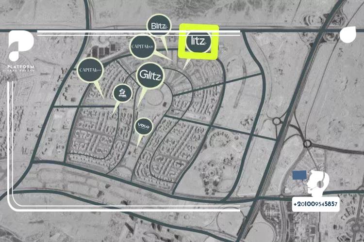 موقع مول ليتز العاصمة الإدارية الجديدة على الخريطة Mall Blitz New Capital
