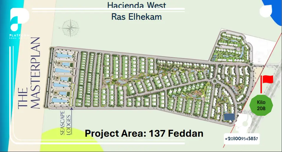ماستر بلان قرية هاسيندا ويست الساحل الشمالي Hacienda West North Coast
