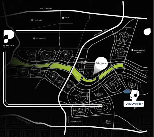 موقع مول مونوريل تاور العاصمة الإدارية الجديدة Mall Monorail Tower New Capital