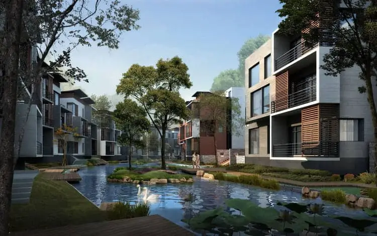 كمبوند بلو تري التجمع الخامس Compound Blue Tree New Cairo - شركة سكاي أبو ظبي للتطوير العقاري Sky Abu Dhabi Developments