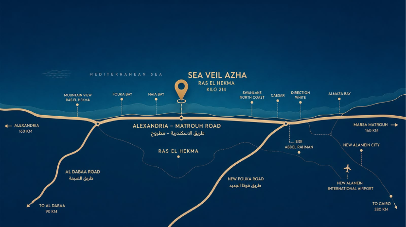 سي فيل أزها الساحل الشمالي Sea Veil Azha North Coast
