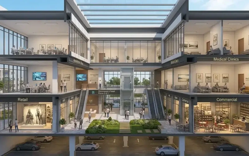 مساحة وحدات مول نيفي 26 الشيخ زايد Navy 26 Mall Sheikh Zayed